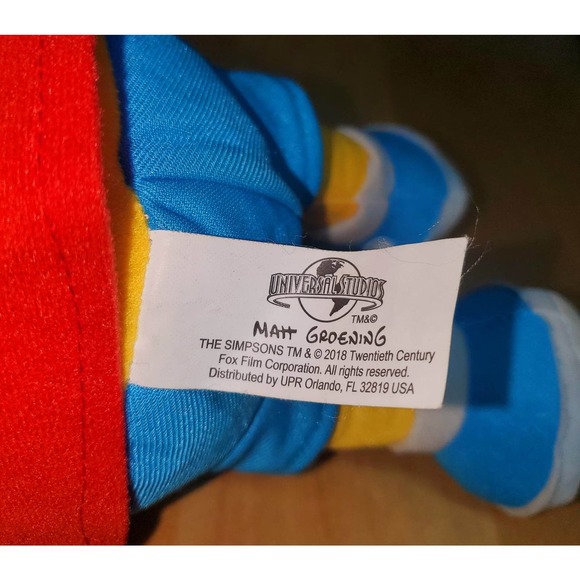 Universal Studios 2018 Simpsons 14" Plush Santa's Little Helper and Bart Simpson - Picture 7 of 7